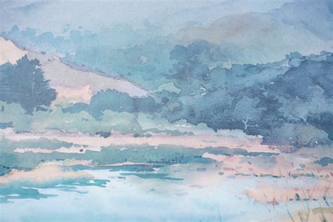 Watercolor Landscape Painting Homestead Seattle