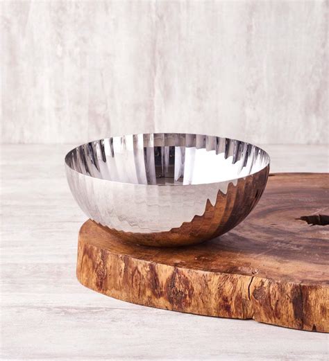 Buy Rhythm Garden 400ml Silver Stainless Steel Serving Bowl At 20 OFF