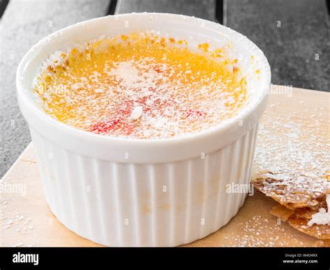 Creme Brulee Traditional French Vanilla Cream Dessert With