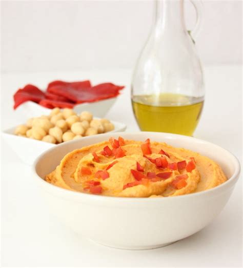 Hummus de pimiento rojo asado receta fácil Recetas fáciles Asado