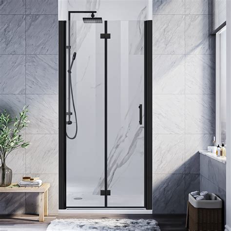 Sunny Shower Frameless Bifold Shower Door W X H Pivot Swing