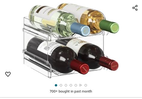 Lifewit Plastic Stackable Wine Rack For Refrigerator Cabinet Countertop Wine Bottle Holder