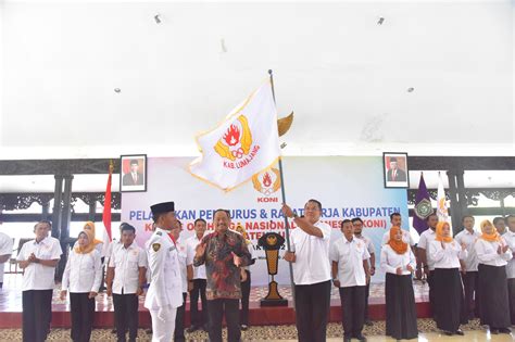 PELANTIKAN PENGURUS KONI LUMAJANG PERIODE 2024 2028 OLEH KETUA KONI