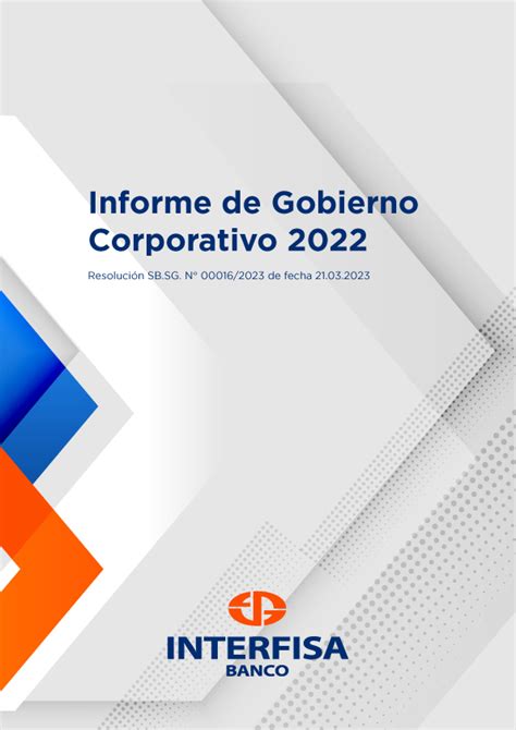 Informe Gobierno Corporativo Interfisa Banco