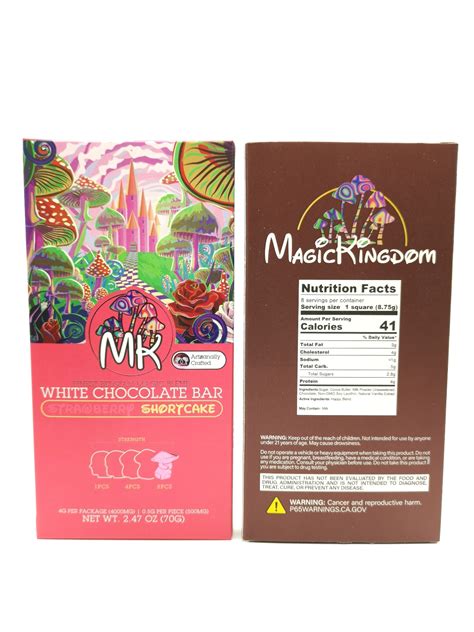 Magic Kingdom Psilocybin Chocolate Bar 4g Thc