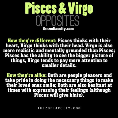 Opposites Pisces Virgo How They Re Alike And Different Repost