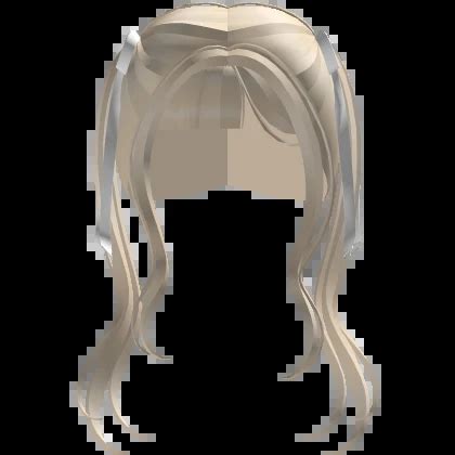 Cute Kawaii Long Pigtails With Ribbons Blonde Roblox Item Rolimon S
