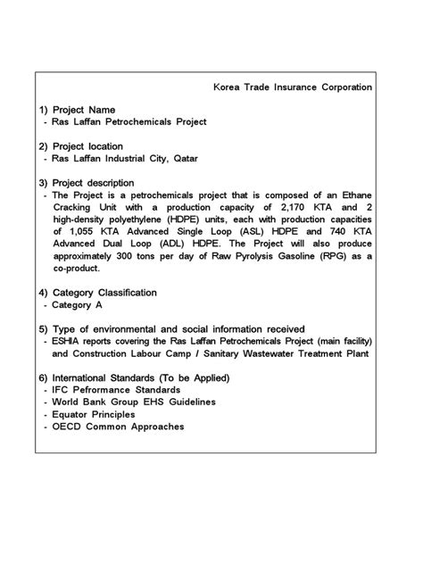 ras laffan petrochemicals project
