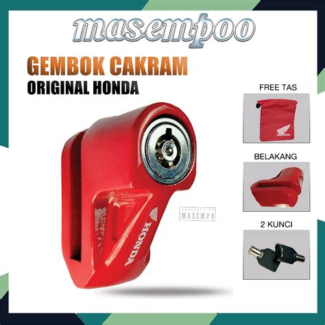 Jual Kunci Gembok Cakram Motor Original Honda Ahm Disk Lock Shopee