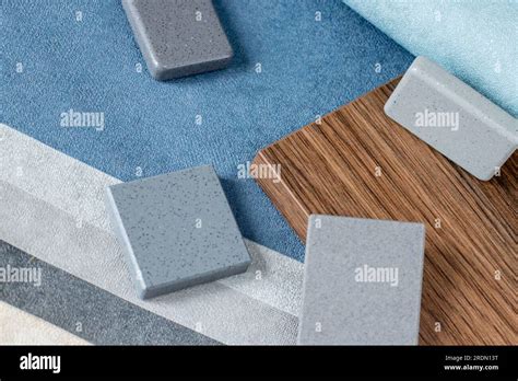 Samples Of Finishing Materials Close Up View Including Various Wooden