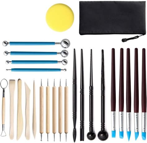 Amazon SLYNSW 25pcs Polymer Clay Tools Clay Sculpting Kit Sculpt