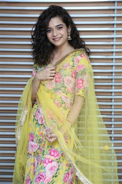 Indian Actress Mithila Palkar Yellow Dress Stills At Ori Devuda Movie Interview Mithila Palkar