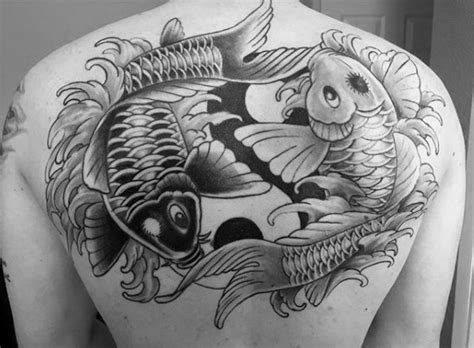 Tatuagens De Peixes Koi Formando Um Yin Yang E O Significado