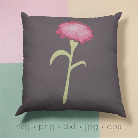 Birth Flower Svg Birth Month Flower Svg Layered Carnation Flower Svg