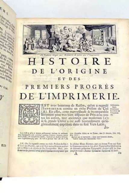 LIVRE RARE HISTOIRE De L Imprimerie Par Prosper Marchand 1740 La Haye