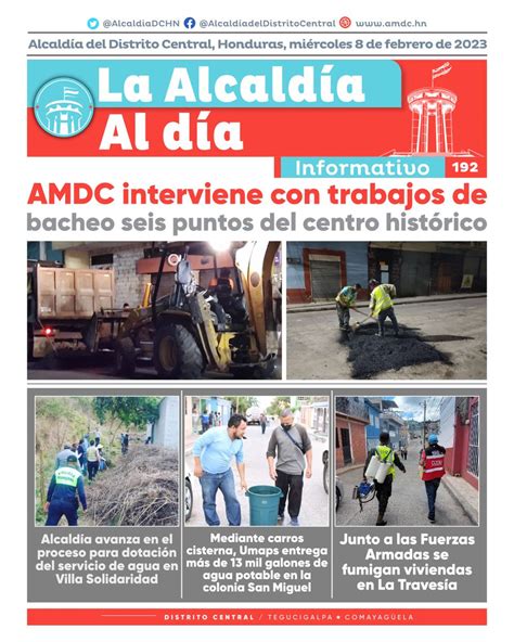 Alcald A Del Distrito Central On Twitter La Alcald A Te Informa La