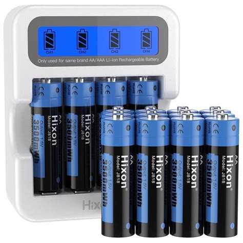 Hixon V Aa Lithium Rechargeable Batteries Mwh Aa Batteries For