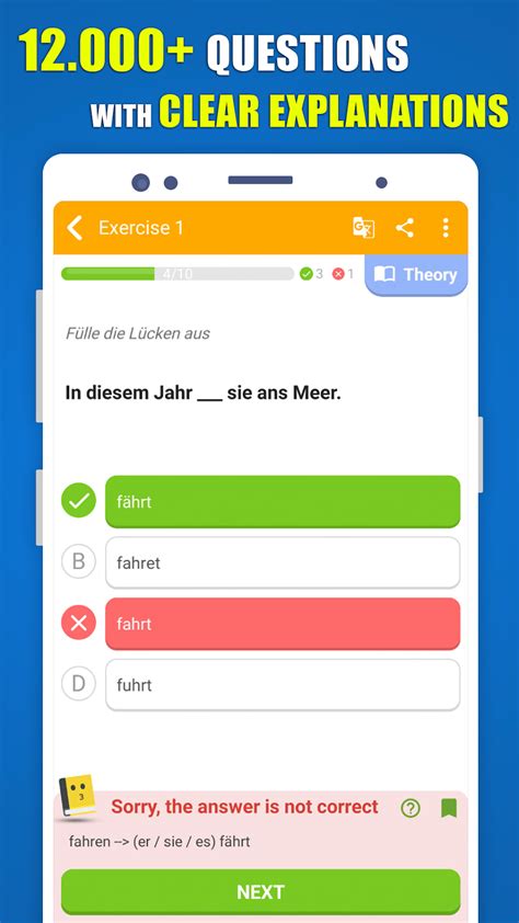 Learn German A1 A2 B1 B2 Grammar With Explanation Android 版 下载