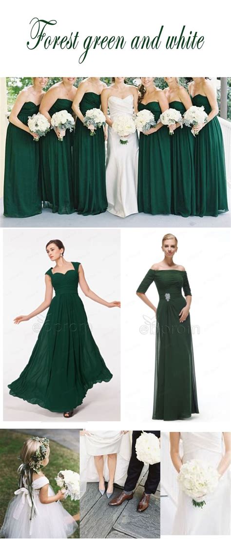 Forest Green Wedding Tone Inspirations And Forest Green Bridesmaid