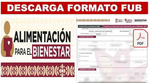 Descarga FORMATO FUB 2024 Alimentacion Para El Bienestar YouTube