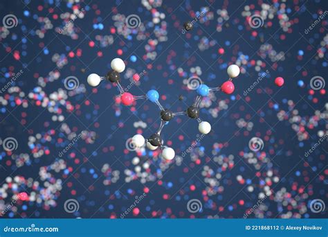 Molecule Of Dimethylglyoxime Conceptual Molecular Model Scientific 3d Rendering Stock