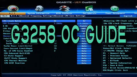 Gigabyte B85m Pentium G3258 Uncut Overclock Tutorial For Beginners Youtube