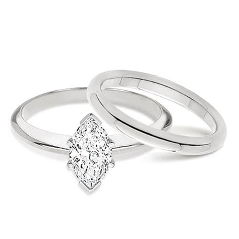 Lab Grown Diamond Look Cubic Zirconia Wedding Ring Sets