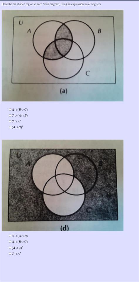 Venn Diagram Shaded Region