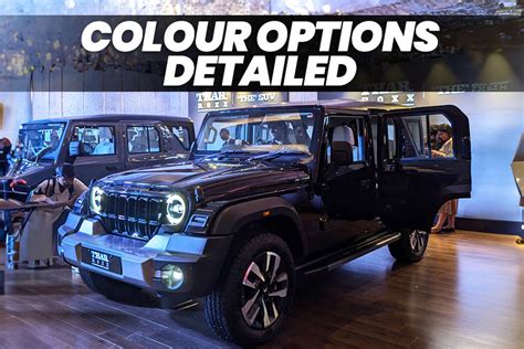 5 Door Mahindra Thar Roxx Variant Wise Colour Options Explained