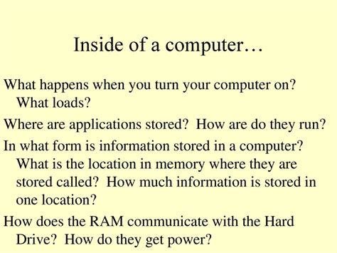 Inside Of A Computer What Happens When You Turn Your Computer On What