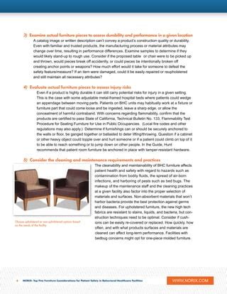 Top Five Furniture Considerations For Patient Safety In Healthcare