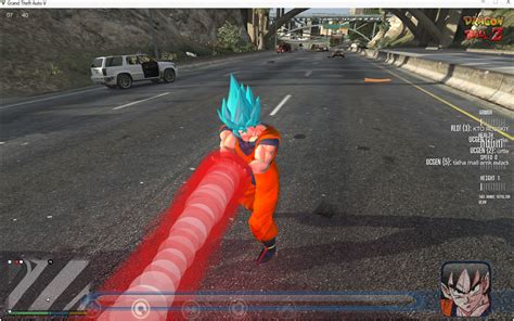 Dragon Ball Z Goku With Powers Sounds And HUD Mod For Grand Theft Auto