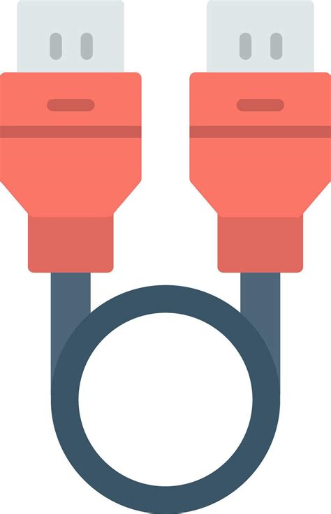 Usb Cable Flat Icon Vector Art At Vecteezy