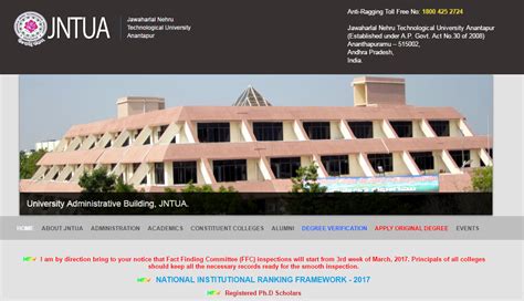 Jntu Anantapur Convocation Notification Application Status