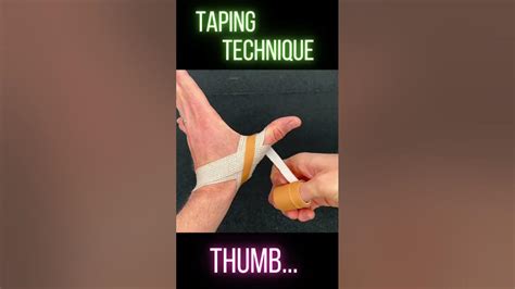 How To Tape A Thumb With Wrist Support Youtube