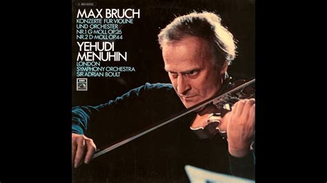 Bruch Violin Concerto No In D Minor Op Yehudi Menuhin