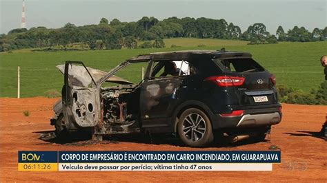 Corpo de empresário é encontrado carbonizado dentro de carro incendiado