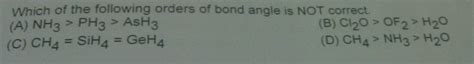 The incorrect order of decreasing bond?