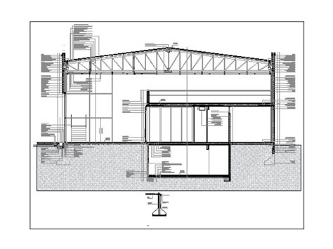 Muro Hormigon Armado Y Steel Framing Con Techo Liviano En AutoCAD