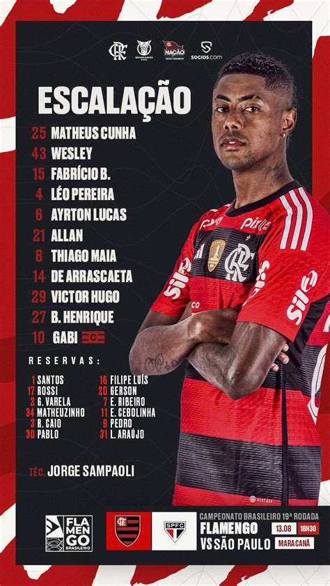 Saiu Sem Gerson E Everton Ribeiro Flamengo Divulga Escalação Para