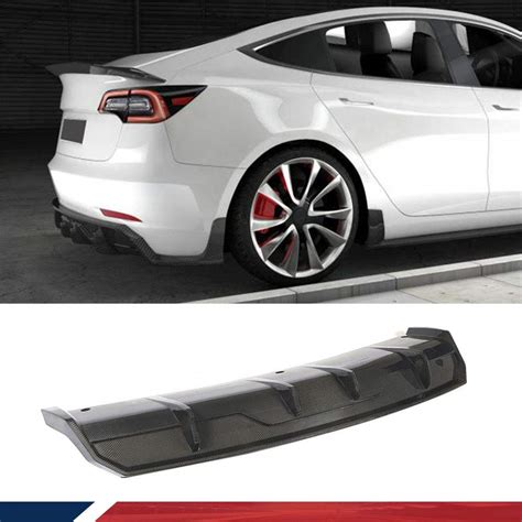 Buy Jc Sportline Carbon Fiber Rear Diffuser For Tesla Model 3 Sedan 2016 2022 Matte Carbon