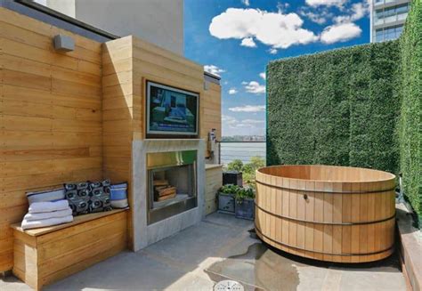 Urban Rooftop Oasis Hot Tub Fireplace And Theater