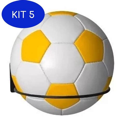 Kit 5 Suporte De Aço 16X16 Para Bola Futebol Basquete Vôlei Preto