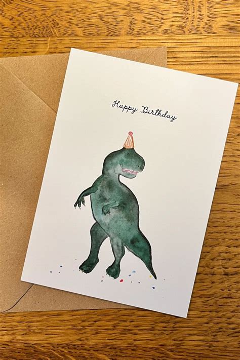 Geburtstagskarte Dinosaurier Happy Birthday Dino Karte Zum Geburtstag