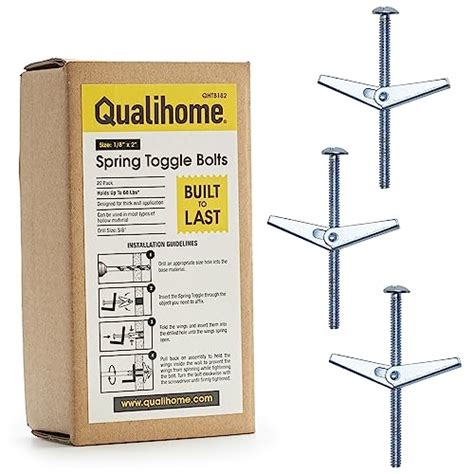 Qualihome Spring Toggle Bolt Anchors Heavy Duty Wall