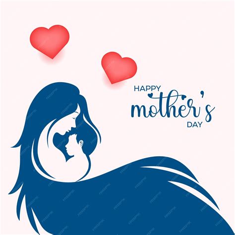 Premium Vector Happy Mothers Day Mom And Son With Balloons