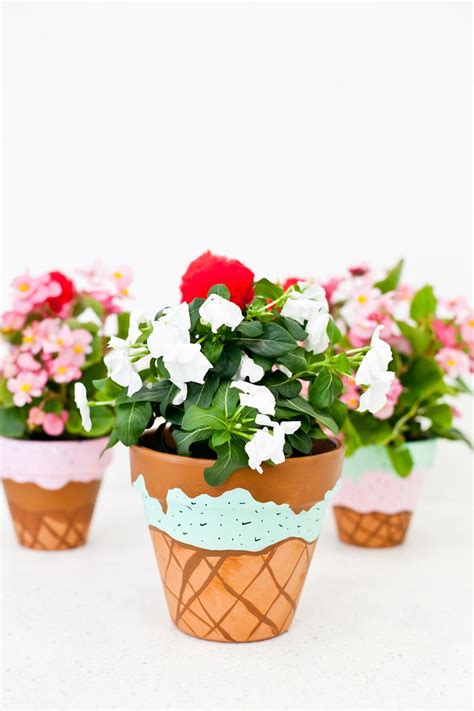 Waffle Cone Ice Cream Painted Flower Pots Fresh Mommy Blog Painted