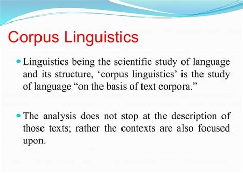 Corpus Linguistics Ppt