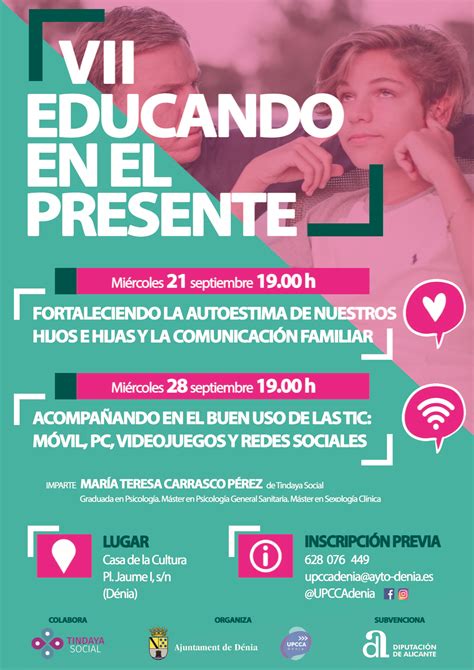 Cartel del ciclo Educant en el Present Dénia