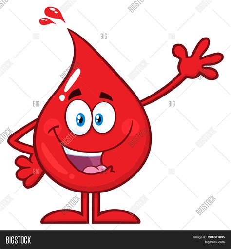 Red Blood Drop Cartoon Image Photo Free Trial Bigstock